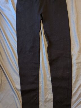 Fabletics Black Ribbed High-Rise Jeggings